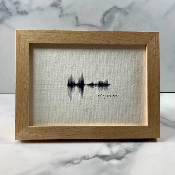 I Love You More Soundwave 5x7 Canvas Frame - Picture 1 of 4
